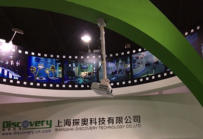 上海探奥科技小型白色工程吊架展会案例